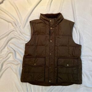 Eddie Bauer Dark Brown Quilted Vest